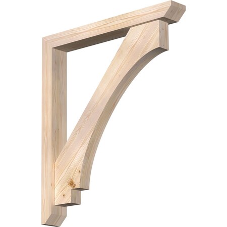 Ekena Millwork Imperial Slat Smooth Bracket w/ Offset Brace, Douglas Fir, 5 1/2"W x 42"D x 48"H BKT0604X42X48IMP06SDF